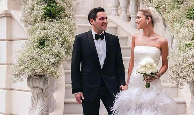 Nazlı Kayı ve Hacı Sabancı, Çırağan Sarayı&#039;nda düzenlenen görkemli bir düğün töreniyle evlendi.