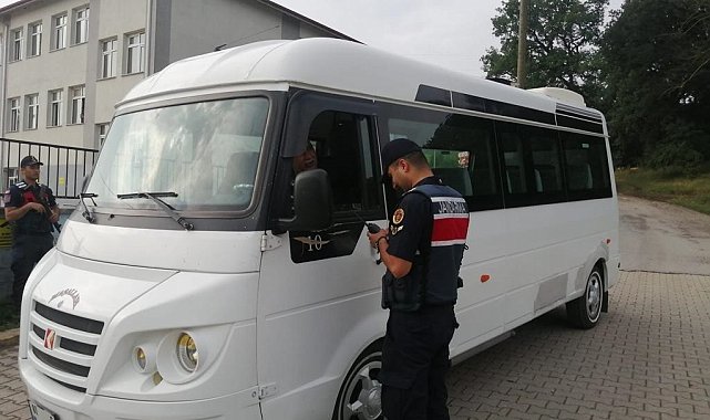 Okul servislerine jandarma ekiplerinden sıkı denetim