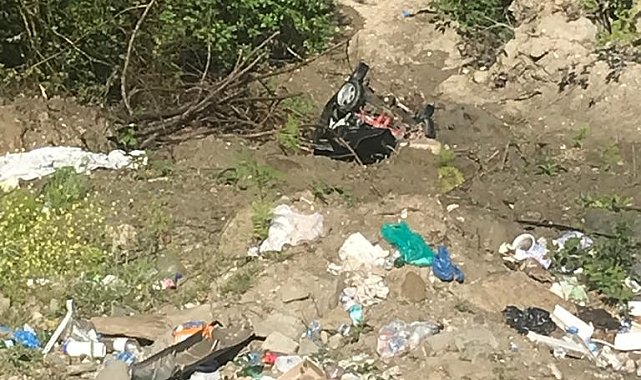 Otomobil, 60 metreden şarampole devrildi: 1 yaralı