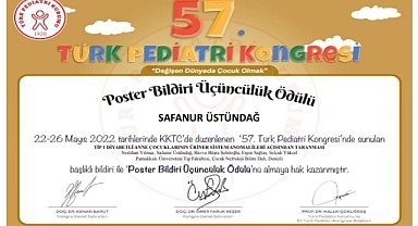 PAÜ Çocuk Nefroloji Bilim Dalı 57. Türk Pediatri Kongresinde büyük başarı