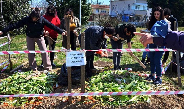 Pazardan toplanan organik atıklar, toprağı yeşertecek