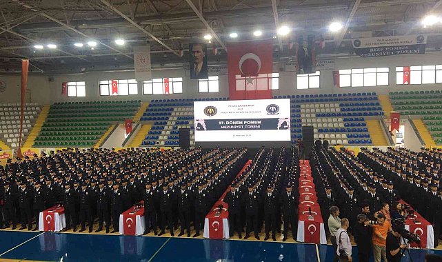 Rize POMEM&#039;de 570 polis adayı mezun oldu