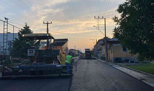 Sabaha kadar asfalt serildi