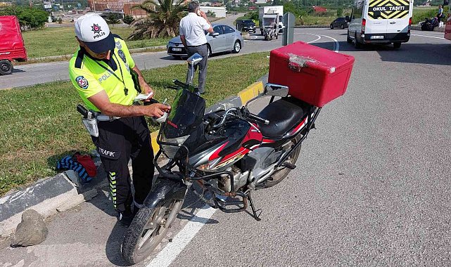 Samsun'da motosiklet belediye otobüsüyle çarpıştı: 1 yaralı