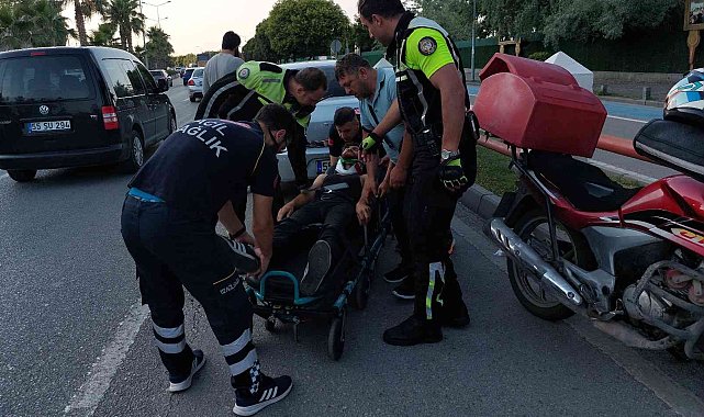 Samsun&#039;da motosiklet ile otomobil çarpıştı: 1 yaralı
