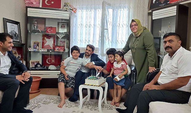 Şehit edilen polis memurunun oğluna doğum günü sürprizi