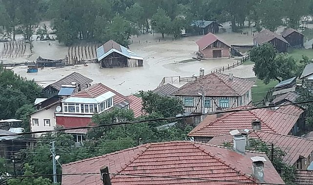 Şiddetli sağanak yağış sonrası ev ve tarlalar sel suları altında kaldı
