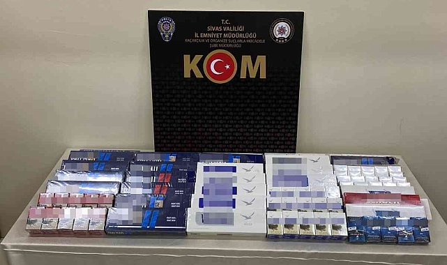 Sivas'ta gümrük kaçağı sigaralar ele geçirildi