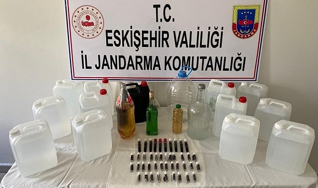 Tarımsal etil alkolle sahte içki yapan kişi yakalandı