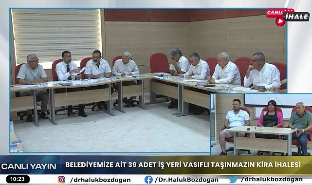Tarsus Belediyesinin 39 iş yerinin kira ihalesi canlı yayınla yapıldı
