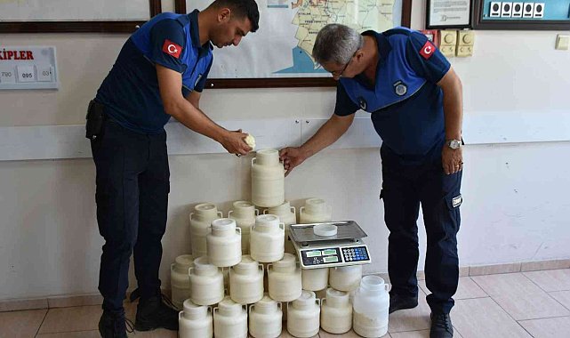 Tarsus'ta sağlığa zararlı 830 kilogram peynir ele geçirildi