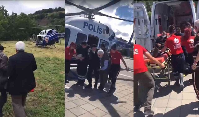 Taşkınların yaşandığı Bartın&#039;da hasta vatandaşlara helikopterlerle ulaşıldı