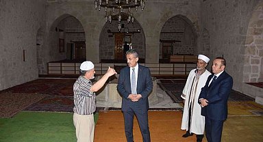 Vali Tuncay Akkoyun Karabaş Veli Külliyesi'nde incelemelerde bulundu