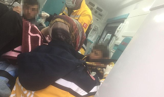 Yağışlı havada kayalıklarda mahsur kalan çocuklar kurtarıldı