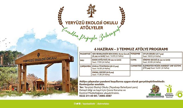 Yeryüzü Ekoloji Okulu haziran atölyeleri başlıyor