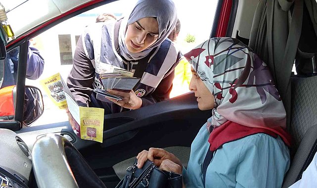 Yozgat emniyetinden sürücülere &quot;Kadına el kalkamaz&quot; uygulaması