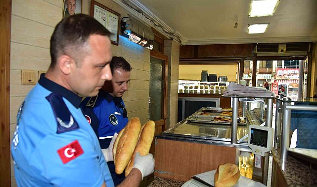 Zabıta ekiplerinden fırınlarda hijyen ve gramaj denetimi
