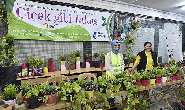 Başkent&#039;te çiçek gibi takas
