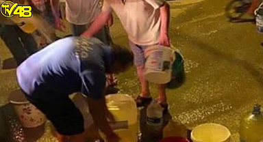 Bodrum'da sular kesilince tankerle su dağıtıldı