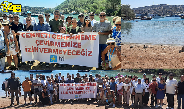 Bodrum Mehmet Cengiz&#039;e karşı ayağa kalktı: Cennet Koyu&#039;nda eylem düzenledi