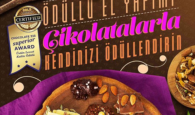 Chocolate 333 el yapımı çikolataları ile Üstün Lezzet Ödülü&#039;nü kazandı