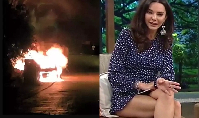 Hande Ataizi&#039;nin tatili kötü bitti, araçları alev alev yandı!