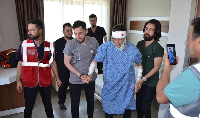 Hastanede yangın tatbikatı