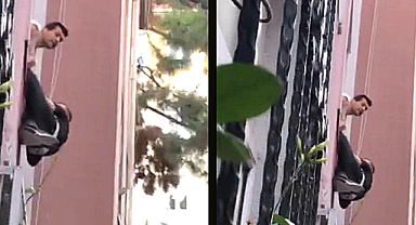 Hırsızı camdan kaçarken ensesinden yakaladı