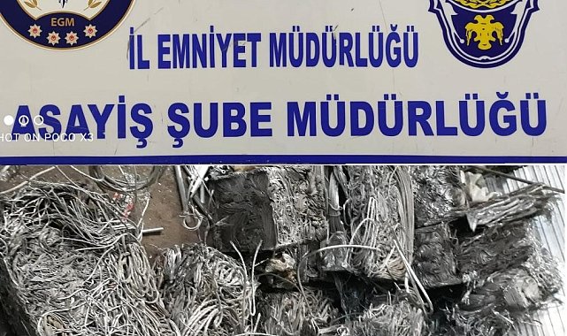 İş yerine operasyon, çalıntı 2 ton 624 kilo kablo bulundu