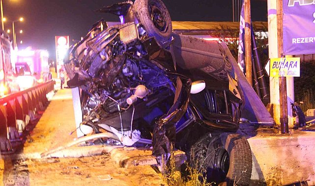 Kontrolden çıkan otomobil takla attı: 1&#039;i ağır 4 yaralı