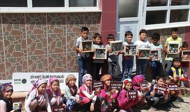 Köydeki Yaz Kur&#039;an Kursunda sıfır atık projesine destek