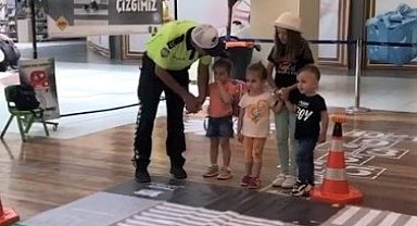 Kütahya'da 4 saatte 163 çocuğa 'Güvenlik trafik eğitimi'