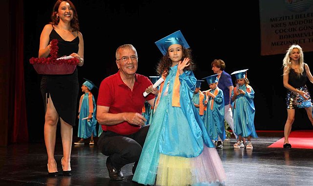 Mezitli Belediyesi Çocuk Gündüz Bakım Evlerinde mezuniyet sevinci