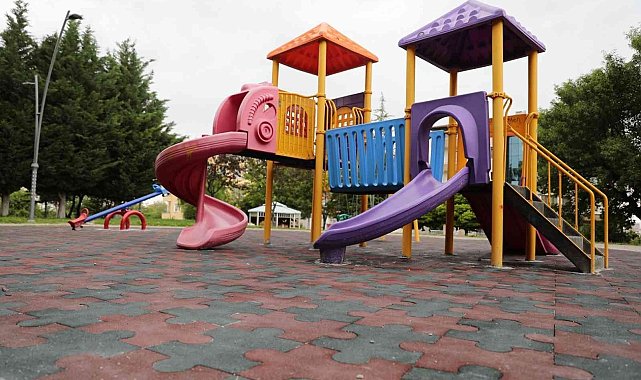 Nevşehir&#039;de çocuk oyun alanları daha güvenli hale getiriliyor