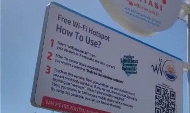 Van Büyükşehir Fidanlık Parkı&#039;na ücretsiz Wİ-Fİ noktaları kurdu