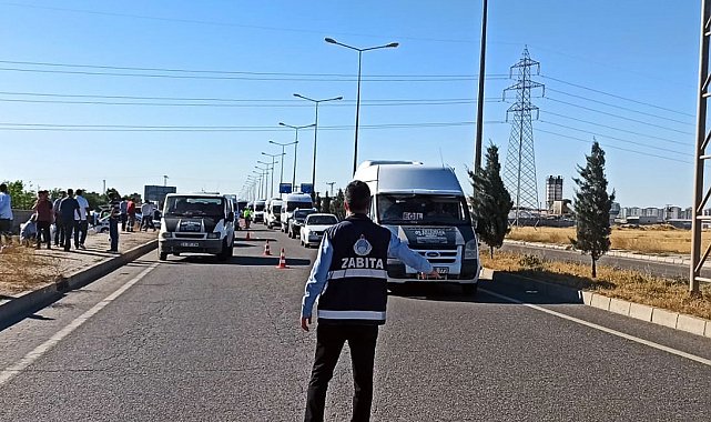 Zabıtadan servis araçlarına denetim