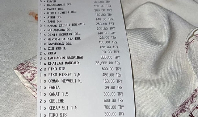 Bodrum&#039;da 52 Bin Liralık Akşam Yemeği Dudak Uçuklattı