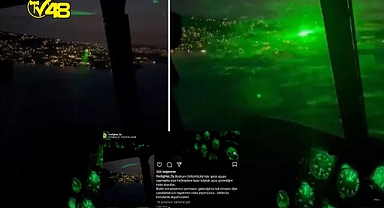 BODRUM'DA YANGIN SÖNDÜRME HELİKOPTERİNE LAZERLİ TACİZ!