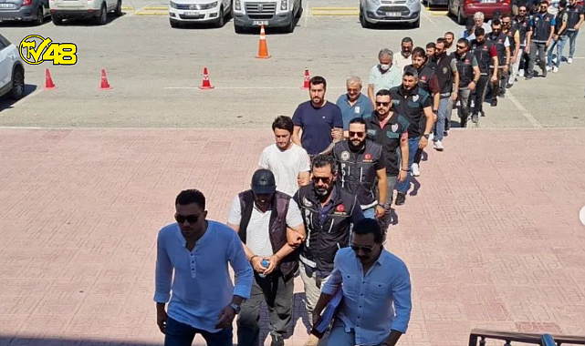 Bodrum&#039;daki uyuşturucu operasyonunda 14 şüpheli adliyede