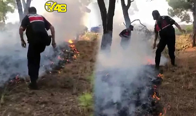 BOTLARIYLA ORMAN YANGININI SÖNDÜRMEYE ÇALIŞTILAR!