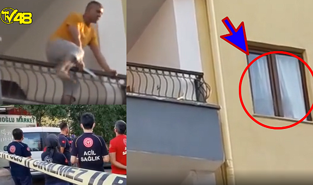 Eşiyle tartışan adam, 2 çocuğunu rehin alarak elindeki bıçakla kendine zarar vermek istedi!