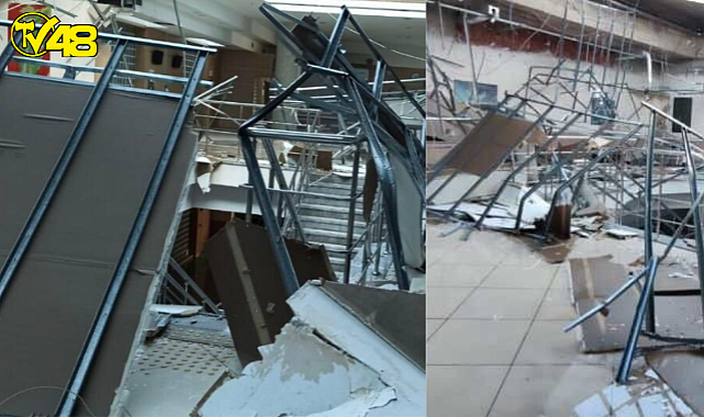 İstanbul&#039;da adliyede büyük panik! Tavan çöktü, su boruları patladı