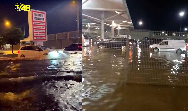 KAPIKULE SINIR KAPISINDA  ARAÇLAR SU İÇİNDE KALDI!