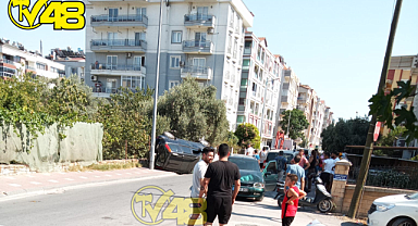 Milas Sanayi Bölgesinde Kaza; Araç Ters Döndü
