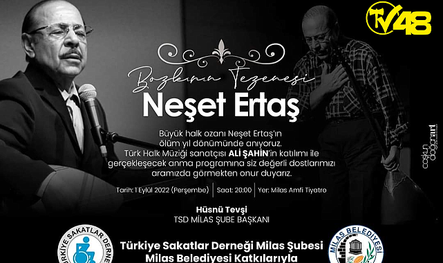 Milas&#039;ta Neşet Ertaş Rüzgarı Esecek