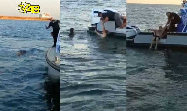 Polisi görünce denize atladı, 2 kilometre yüzdü ama kaçamadı!