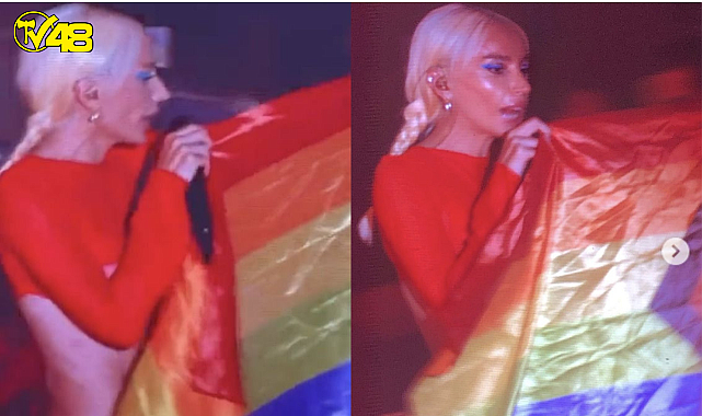 Sahnede  ikinci kez LGBT bayrağı açan Gülşen tepki gelince bakın ne yaptı!