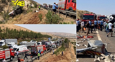 SON DAKİKA:GAZİANTEP'TE KATLİAM GİBİ KAZA 15 ÖLÜ 22 YARALI!