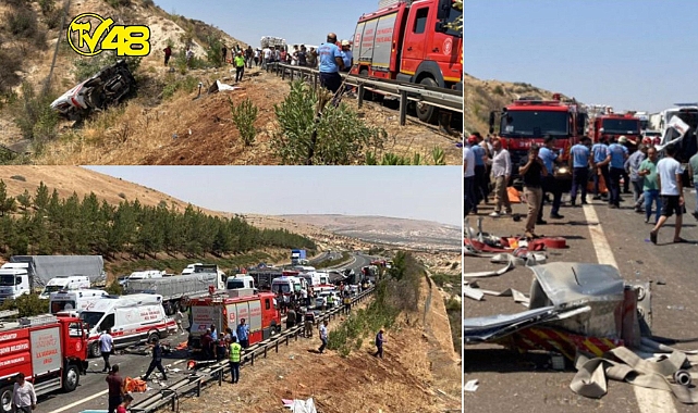 SON DAKİKA:GAZİANTEP&#039;TE KATLİAM GİBİ KAZA 15 ÖLÜ 22 YARALI!