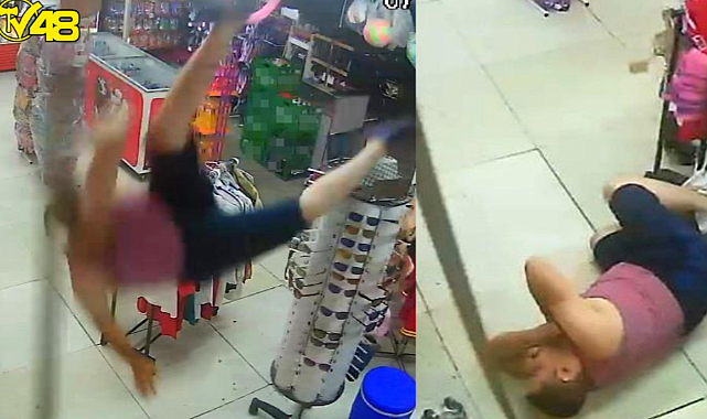 Antalya&#039;da panik anları! Balkondan mandal almak isteyen genç marketin içine düştü